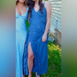 Abercrombie Cascading Ruffle Maxi Dress